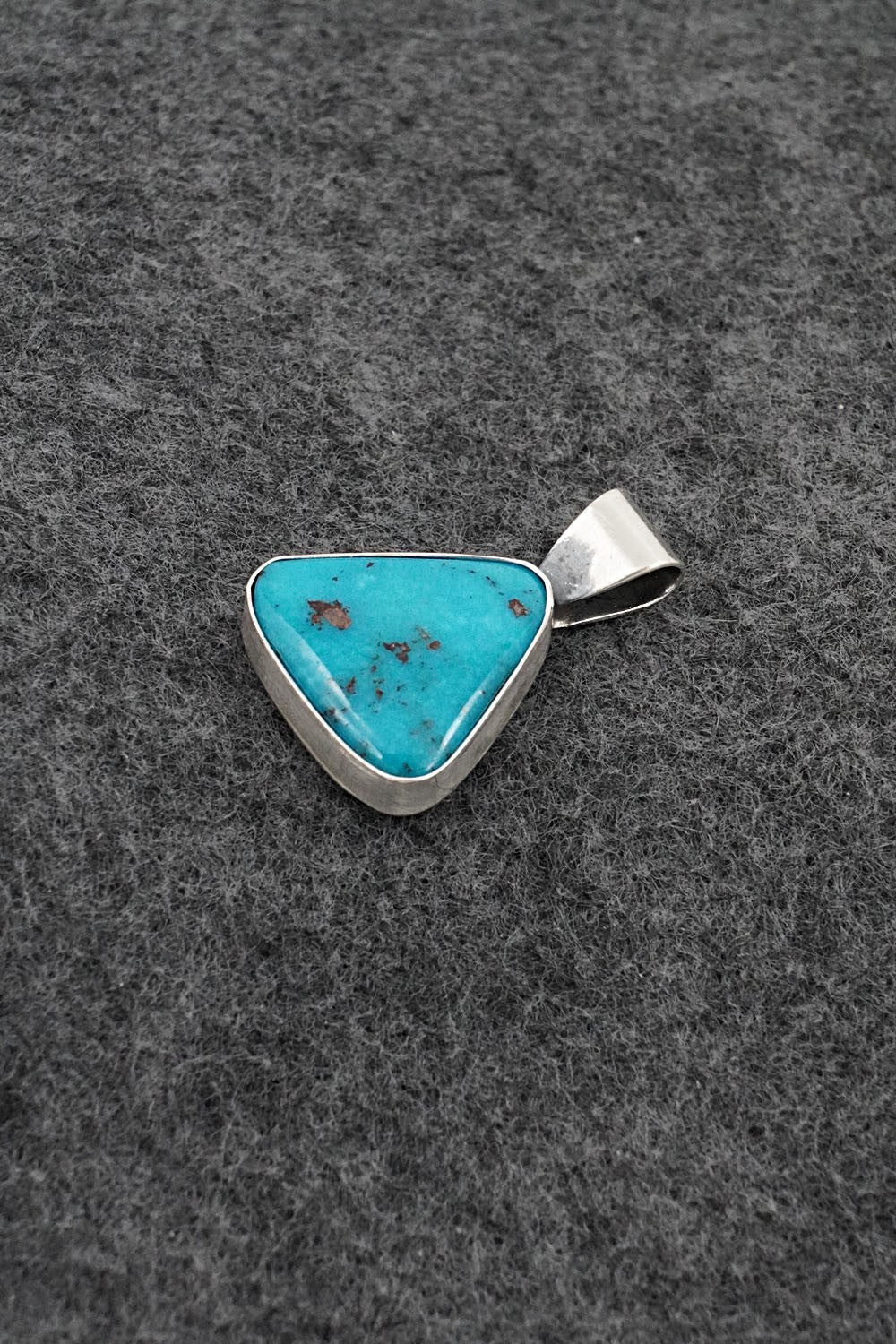 Turquoise & Sterling Silver Pendant - Rena Begay