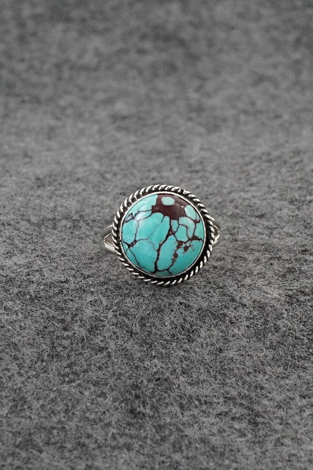 Turquoise & Sterling Silver Ring - Eugene Gruber - Size 9