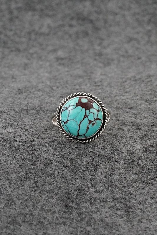 Turquoise & Sterling Silver Ring - Eugene Gruber - Size 9