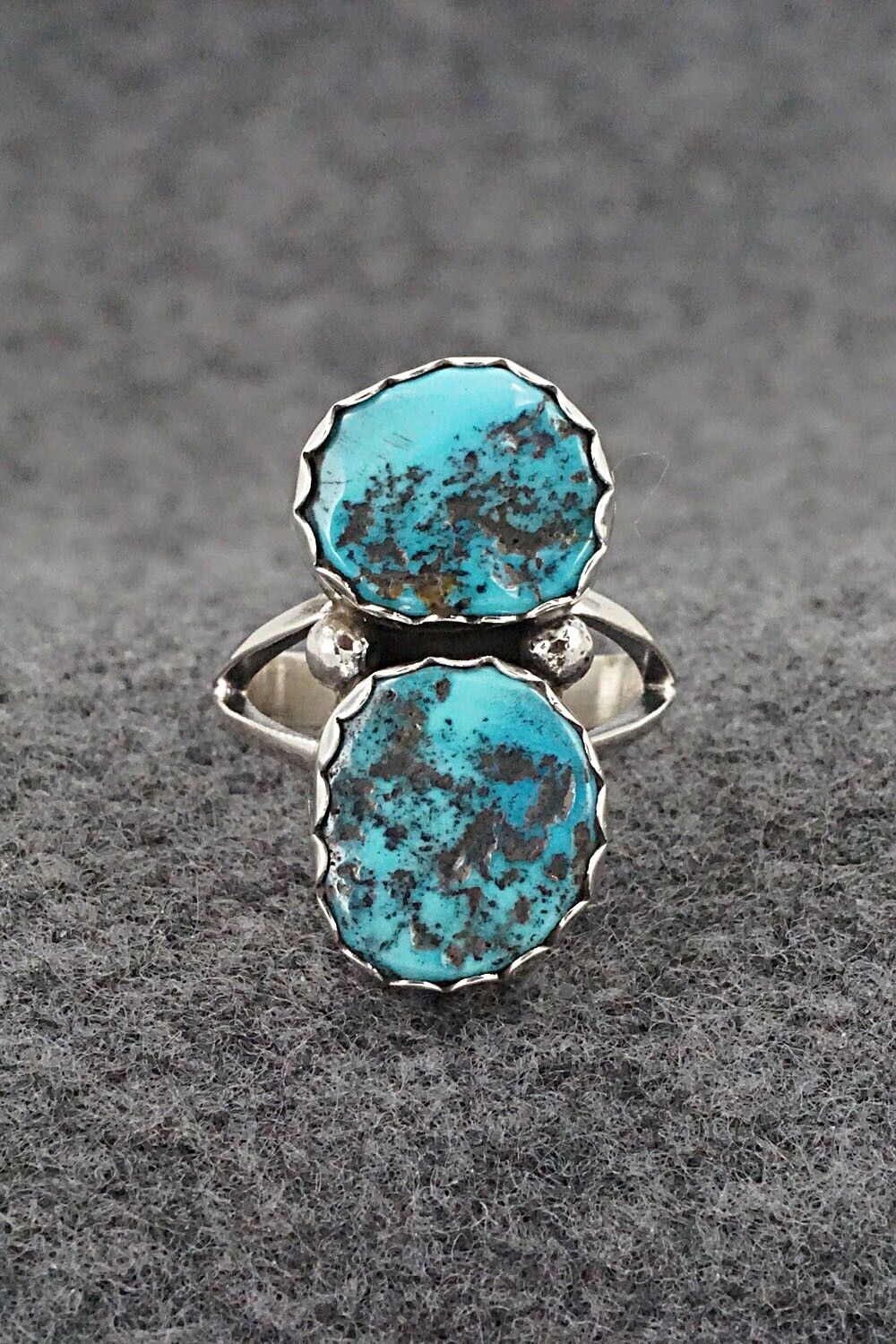 Turquoise & Sterling Silver Ring - Pearlene Spencer - Size 7