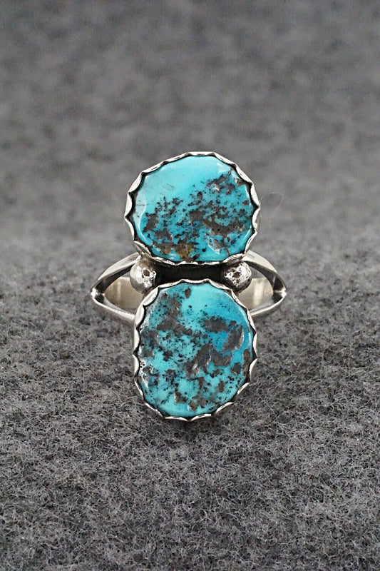 Turquoise & Sterling Silver Ring - Pearlene Spencer - Size 7