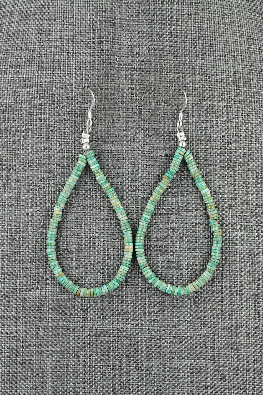 Turquoise & Sterling Silver Earrings - Doreen Jake