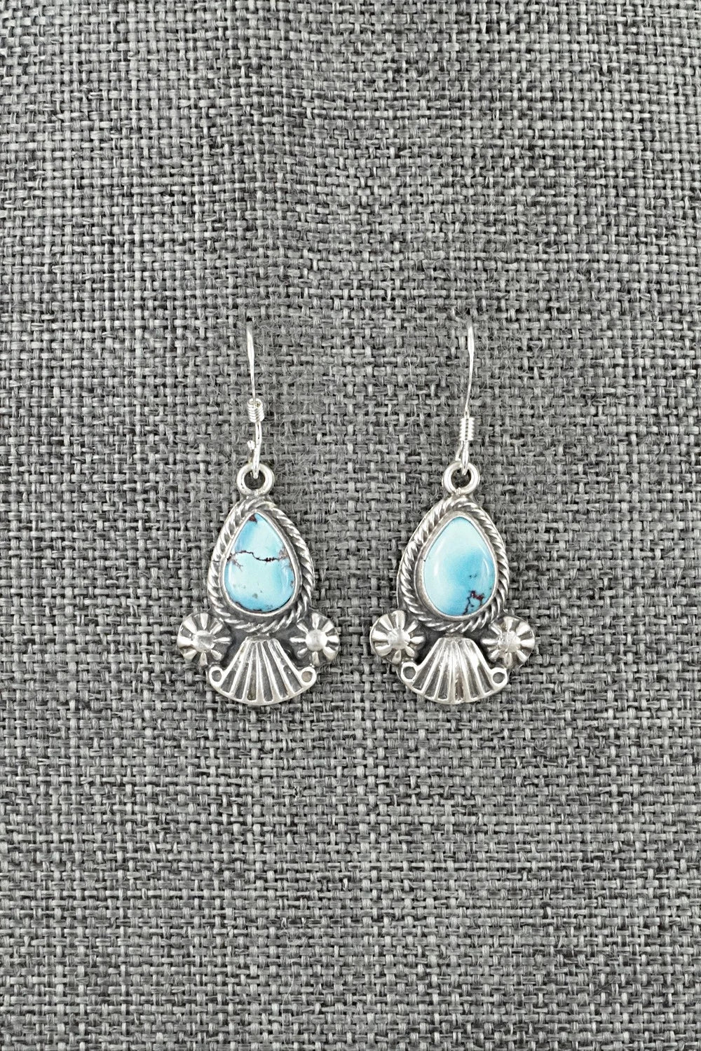 Turquoise & Sterling Silver Earrings - Verley Betone