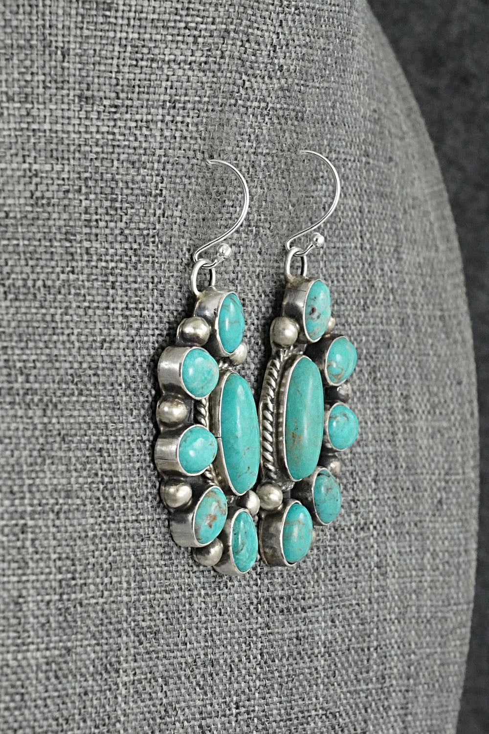 Turquoise & Sterling Silver Earrings - Kathleen Livingston