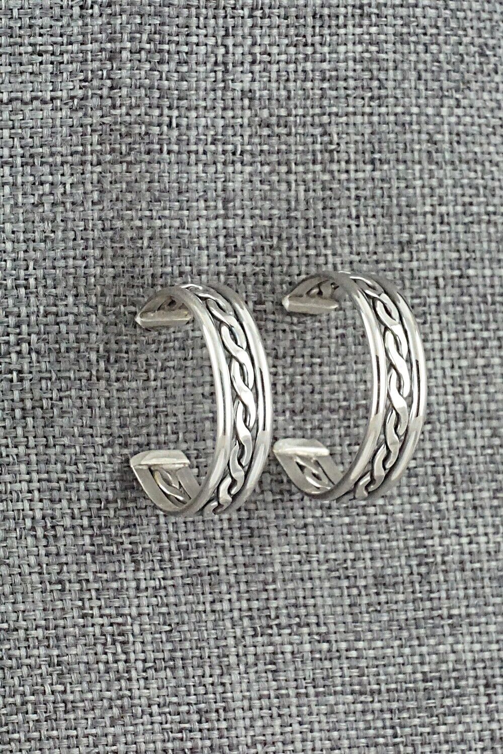 Sterling Silver Hoop Earrings - Elaine Tahe