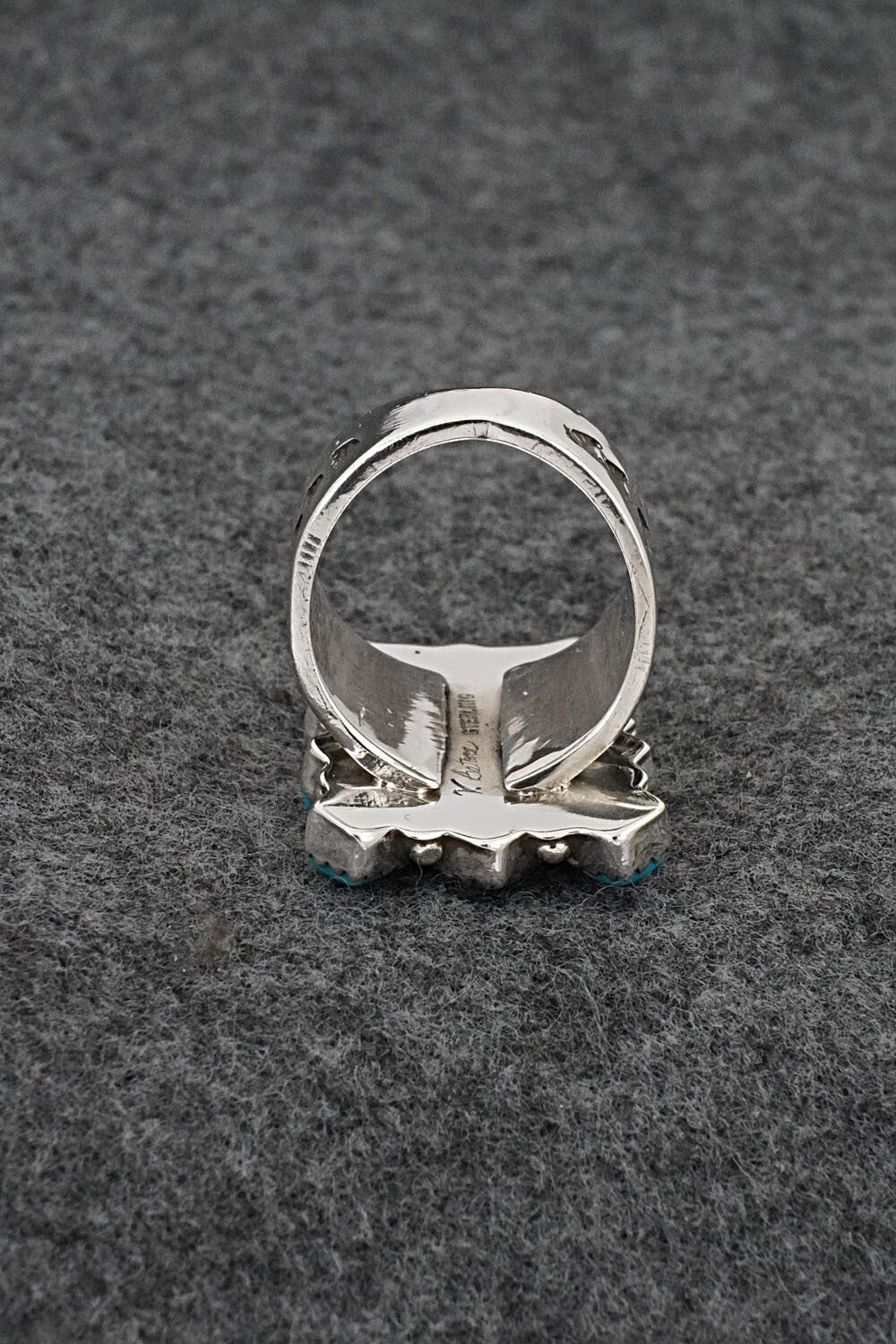 Turquoise & Sterling Silver Ring - Verley Betone - Size 8