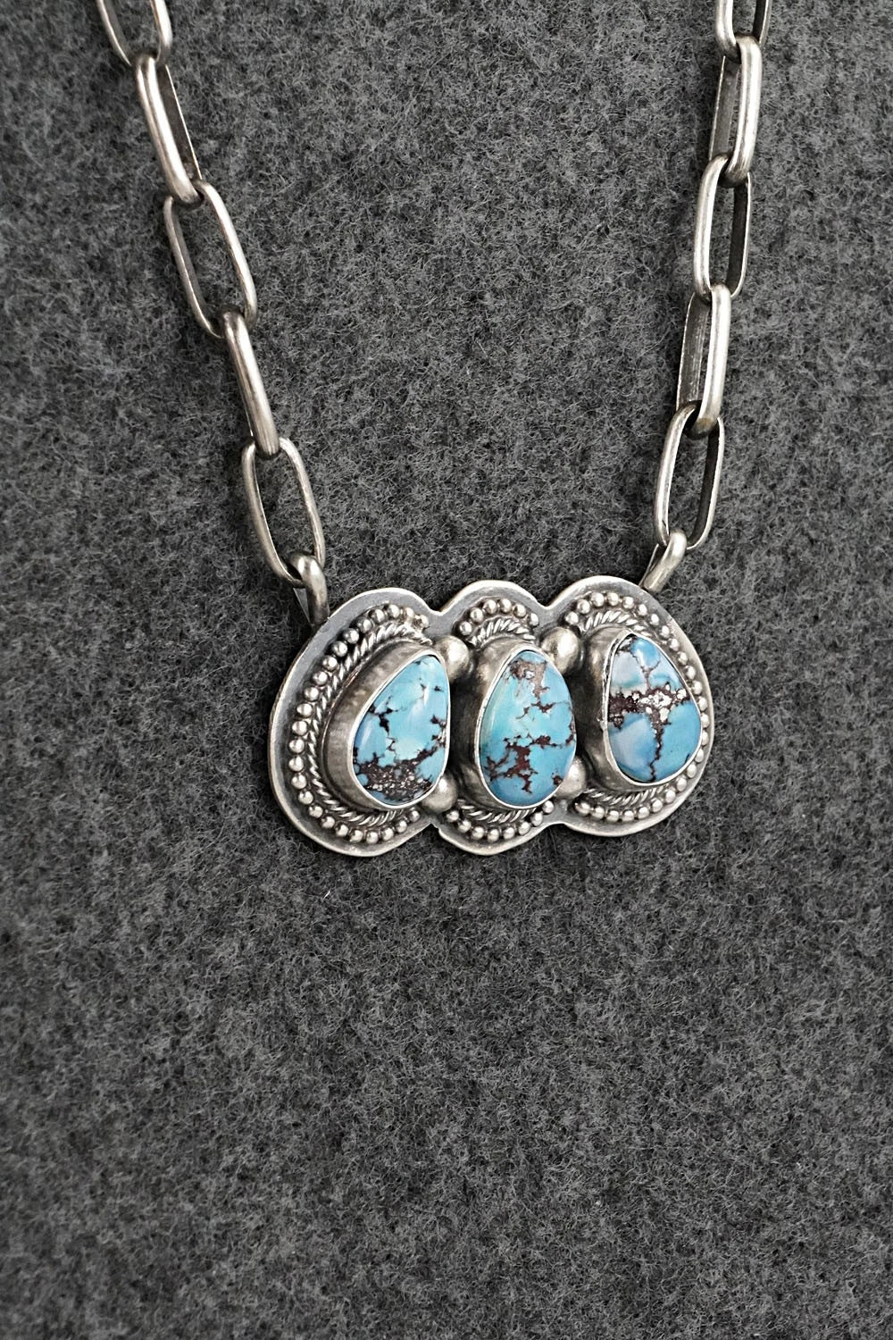 Turquoise & Sterling Silver Necklace - Kathleen Livingston
