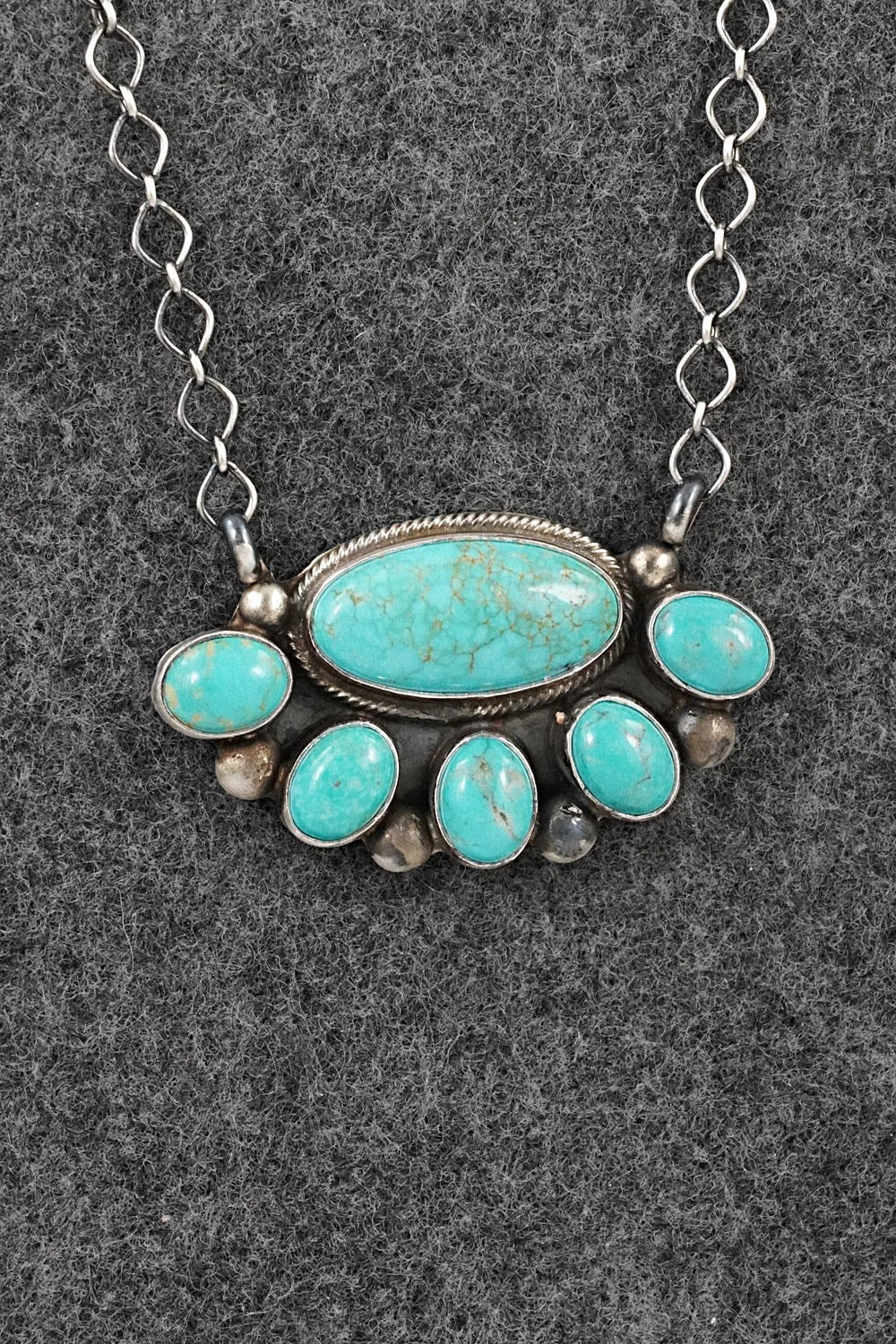 Turquoise & Sterling Silver Necklace - Kathleen Livingston