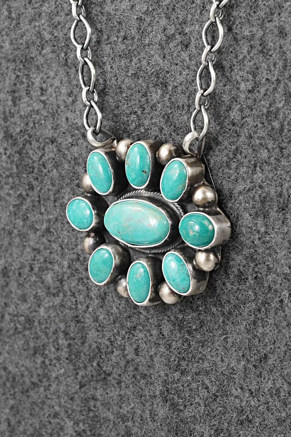 Turquoise & Sterling Silver Necklace - Kathleen Livingston