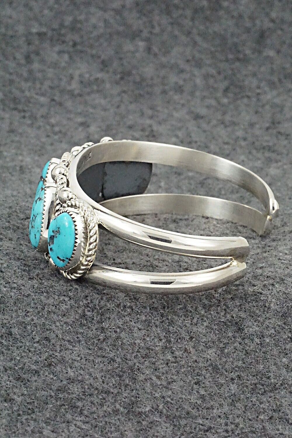 Turquoise & Sterling Silver Bracelet - Leslie Nez