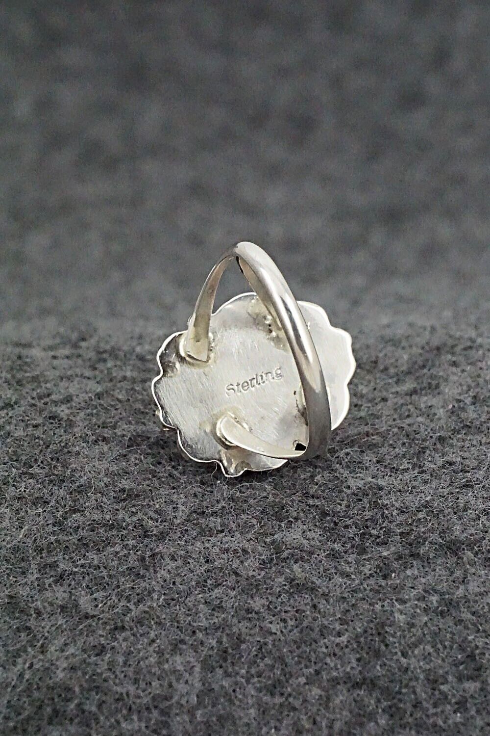 Spiny Oyster & Sterling Silver Ring - Freda Martinez - Size 7