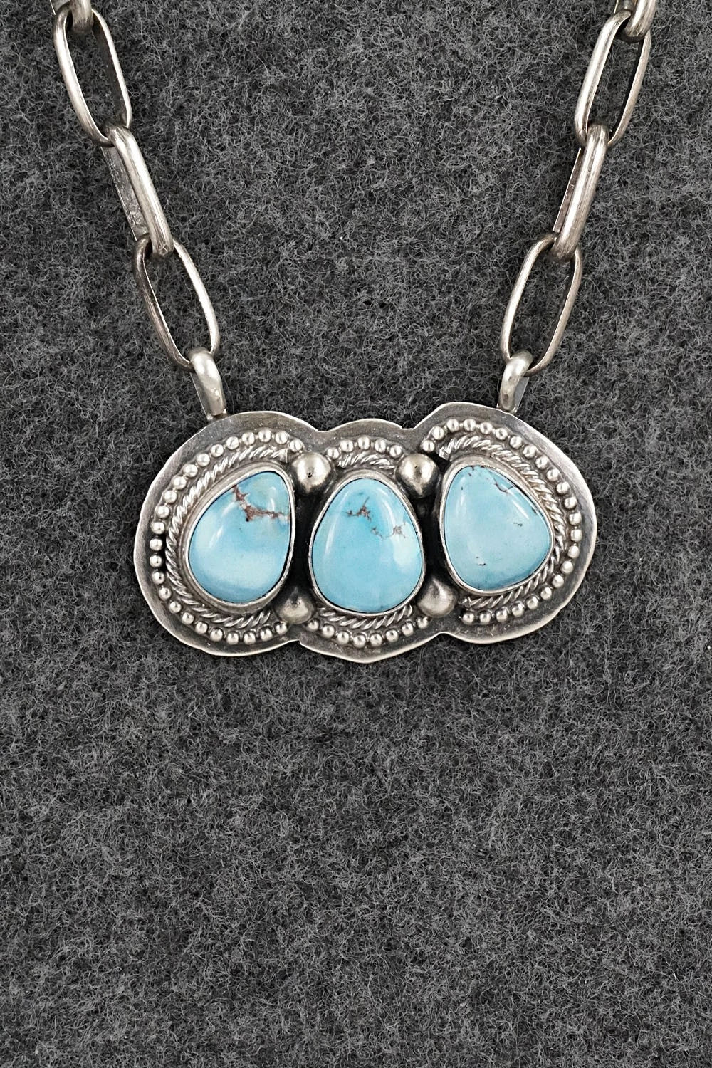 Turquoise & Sterling Silver Necklace - Kathleen Livingston