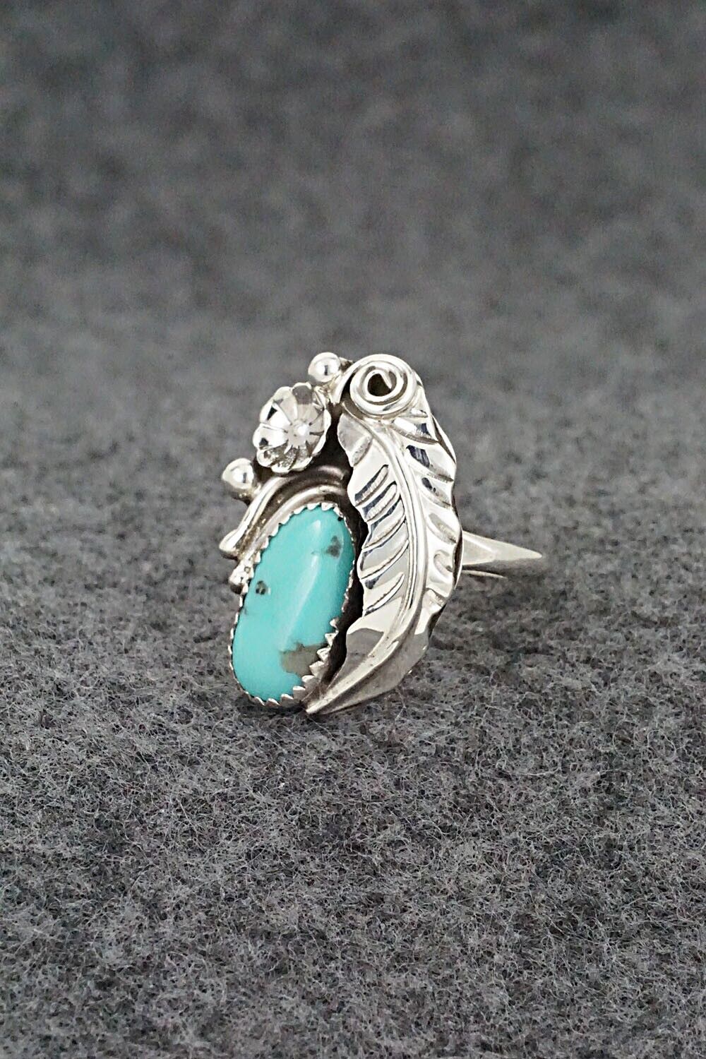 Turquoise & Sterling Silver Ring - Helena Martinez - Size 6.5
