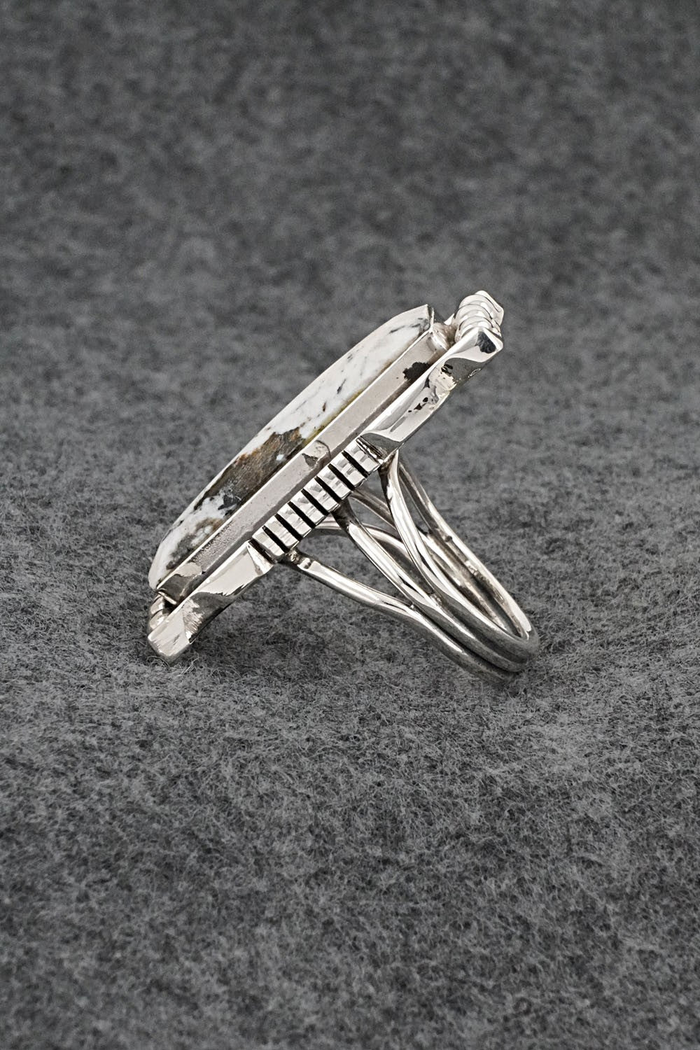 White Buffalo & Sterling Silver Ring - Larson Lee - Size 10