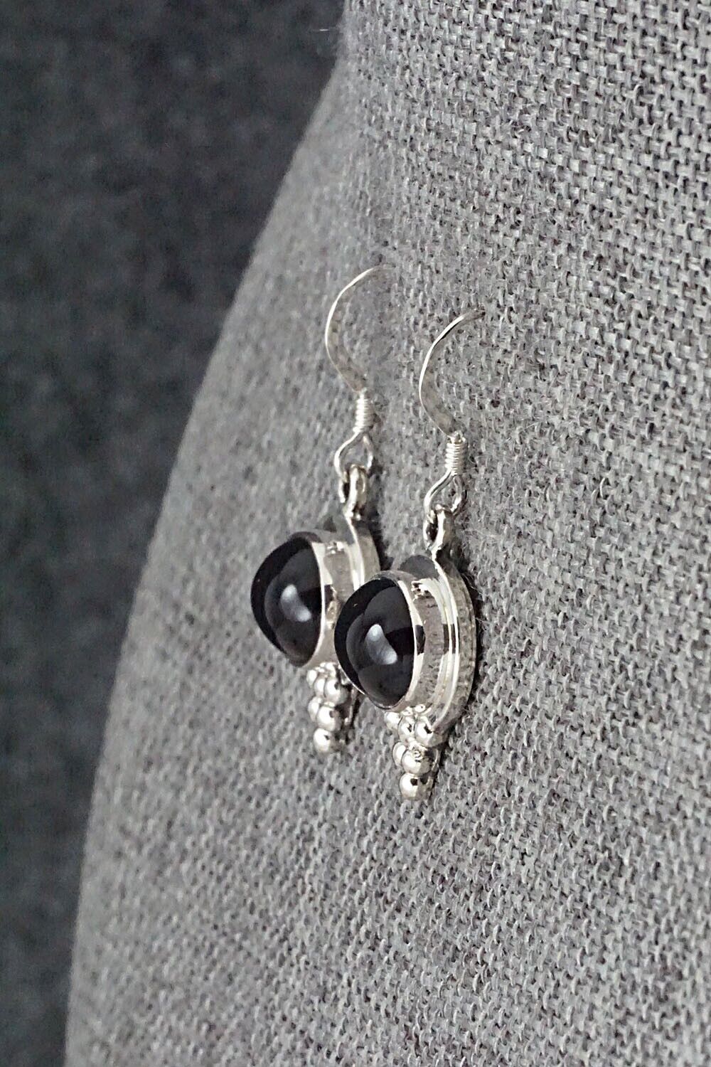 Onyx & Sterling Silver Earrings - Verley Betone