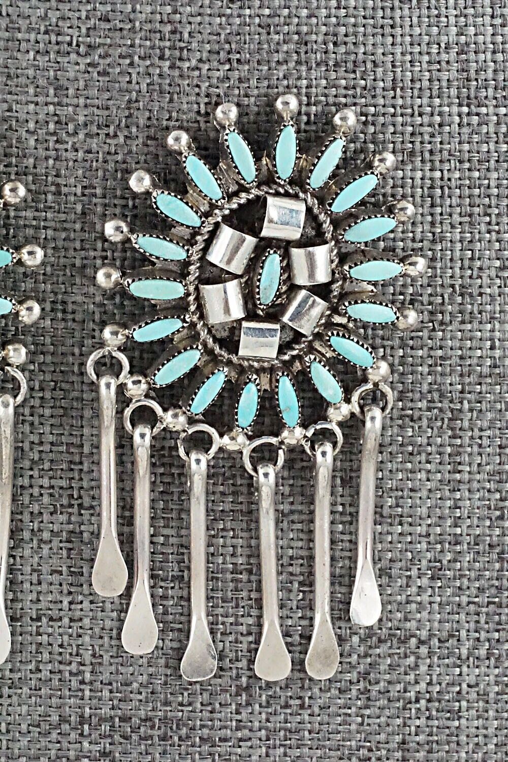Turquoise & Sterling Silver Earrings - Amy Peynetsa