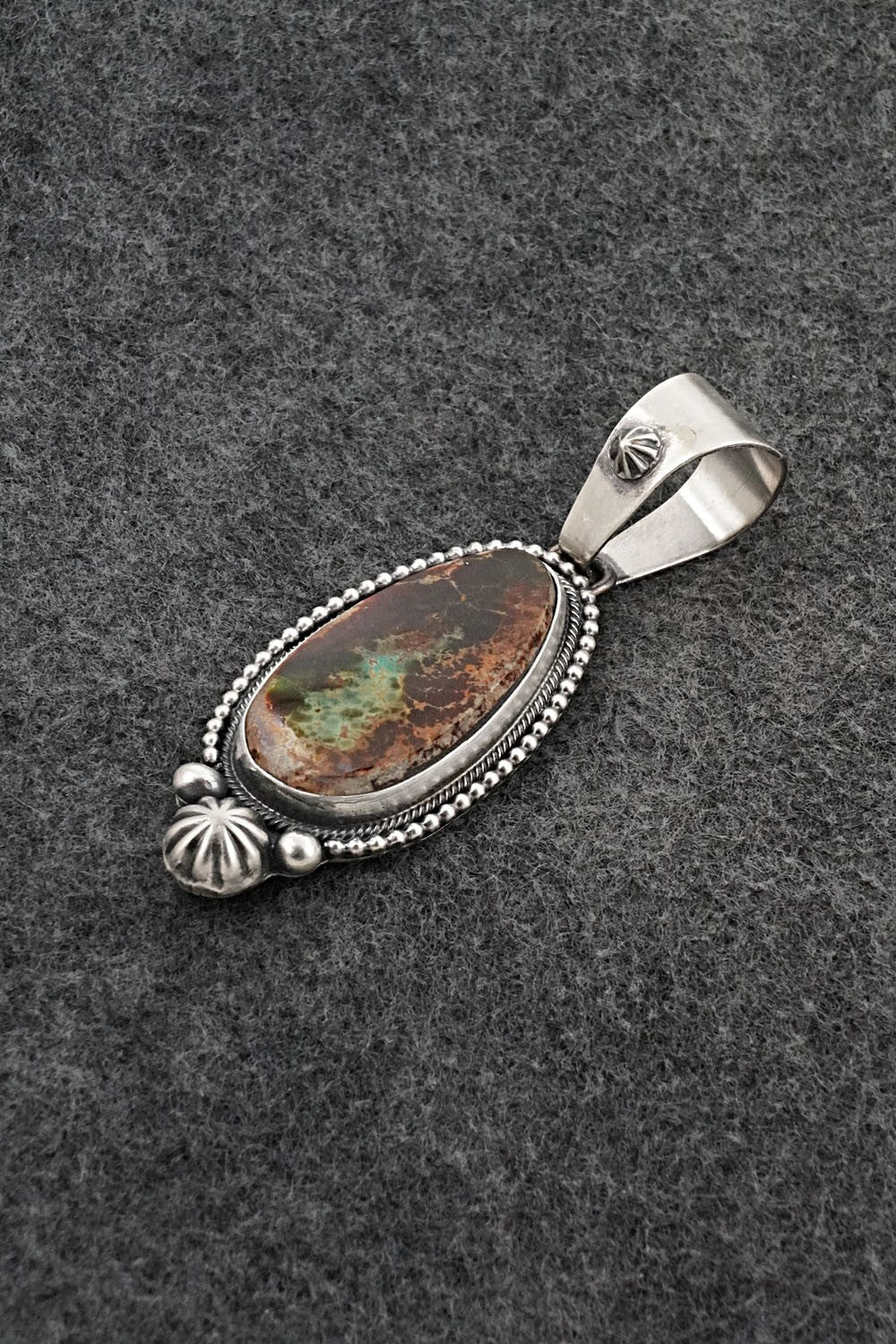 Turquoise & Sterling Silver Pendant - Darrin Livingston