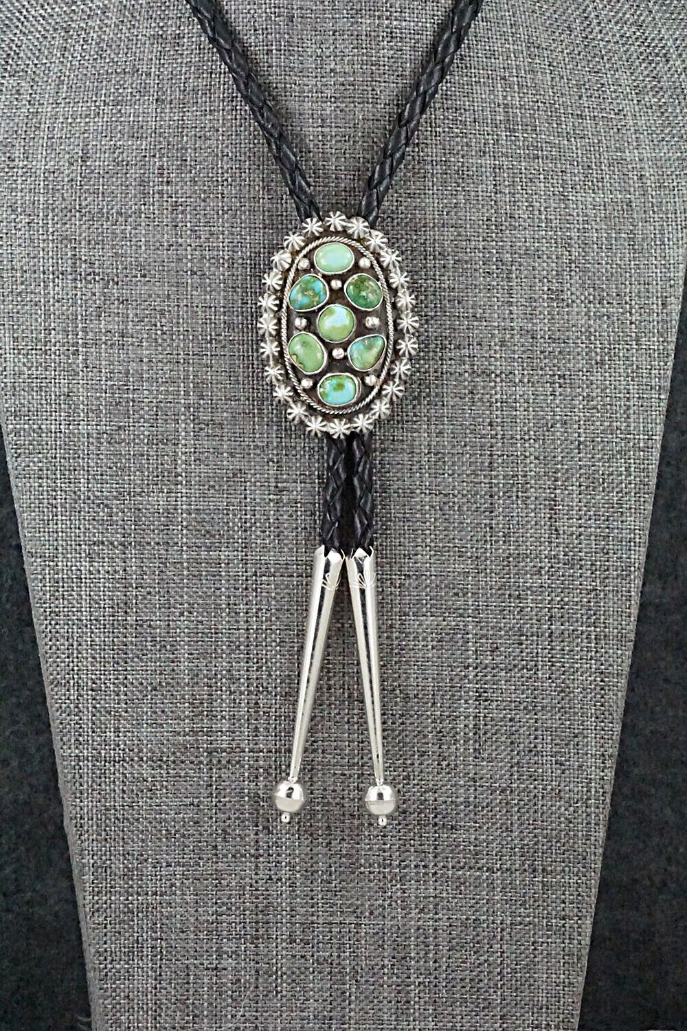 Turquoise & Sterling Silver Bolo Tie - Paige Gordon