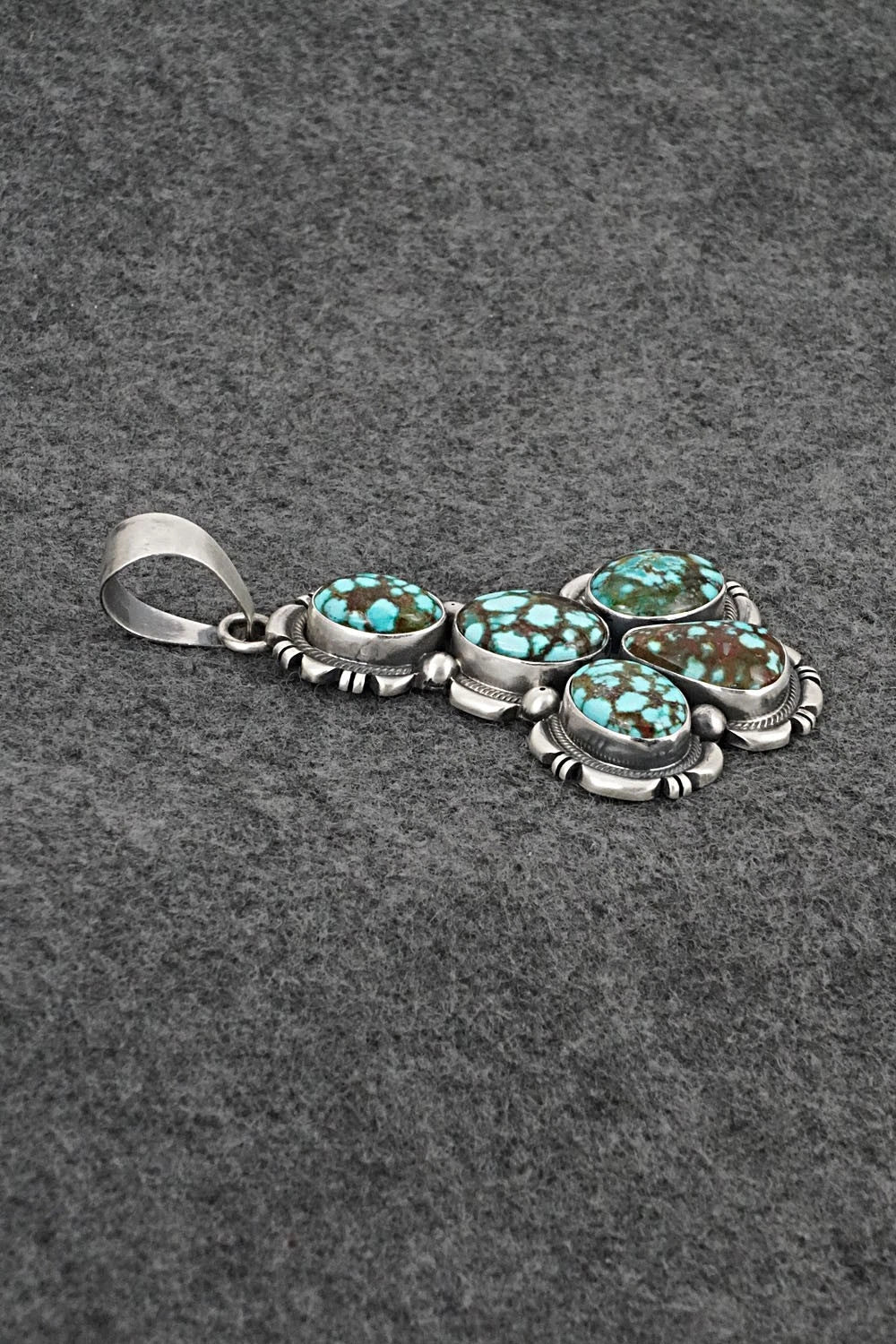 Turquoise & Sterling Silver Pendant and Earrings Set - Mark Yazzie