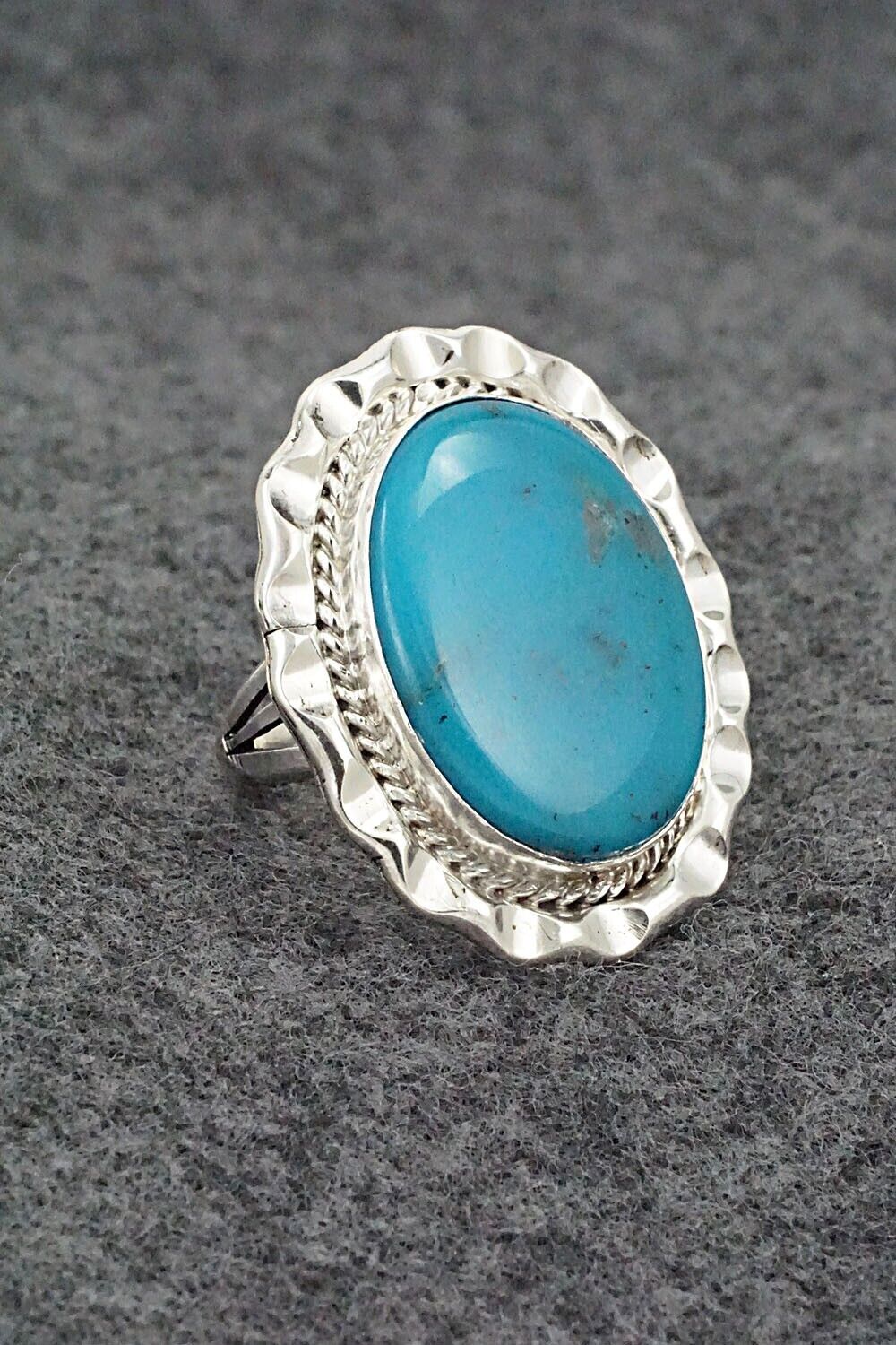 Turquoise & Sterling Silver Ring - Samuel Yellowhair - Size 6