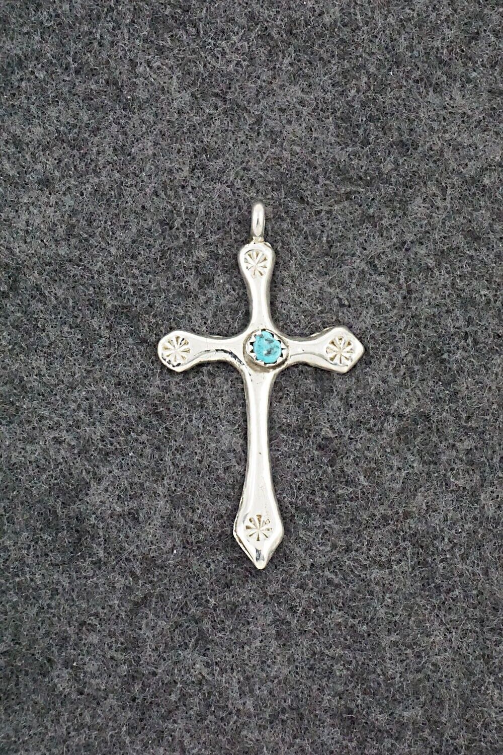 Turquoise & Sterling Silver Pendant - Thomas Johnson