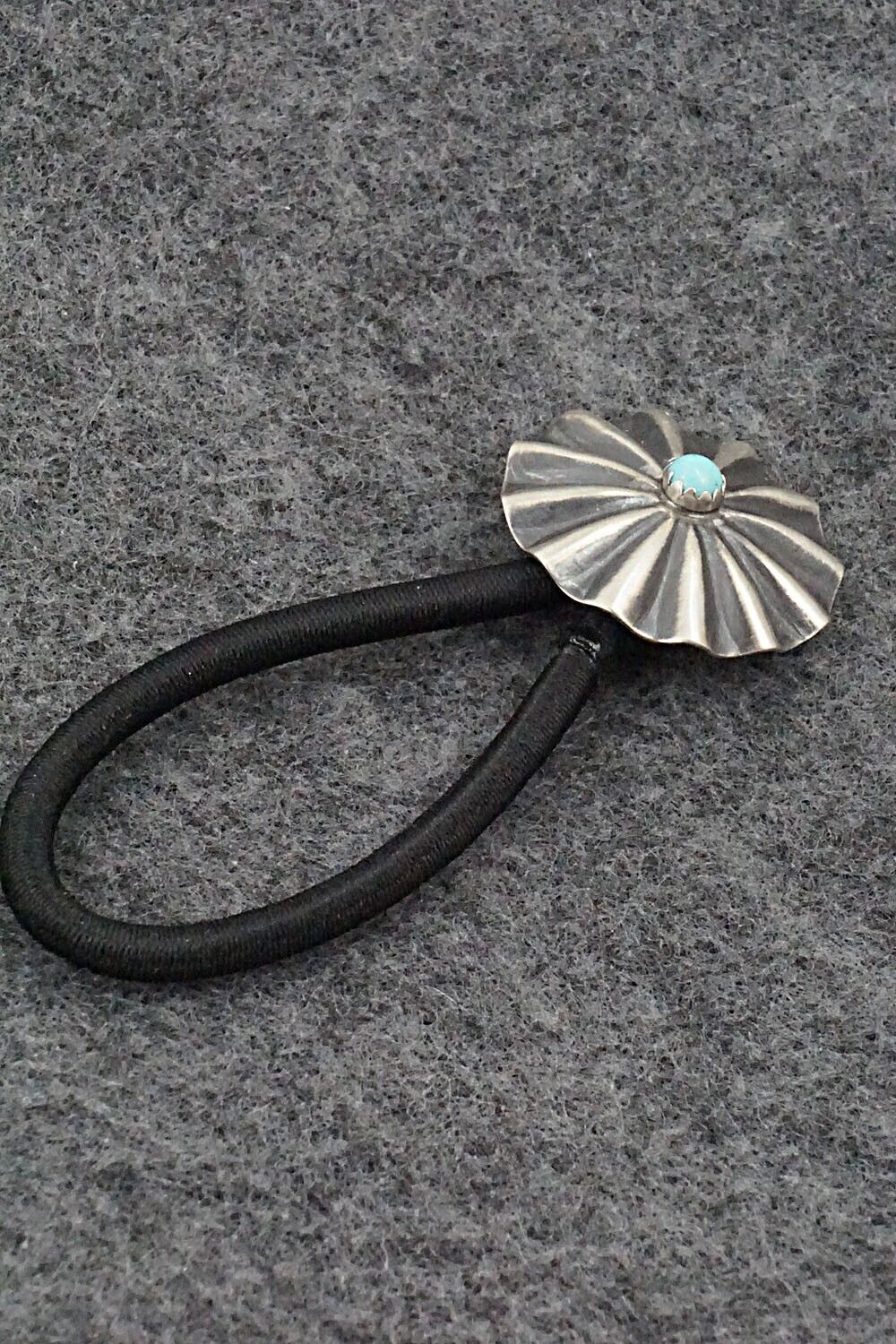 Turquoise & Sterling Silver Hair Tie - Arlene Soce