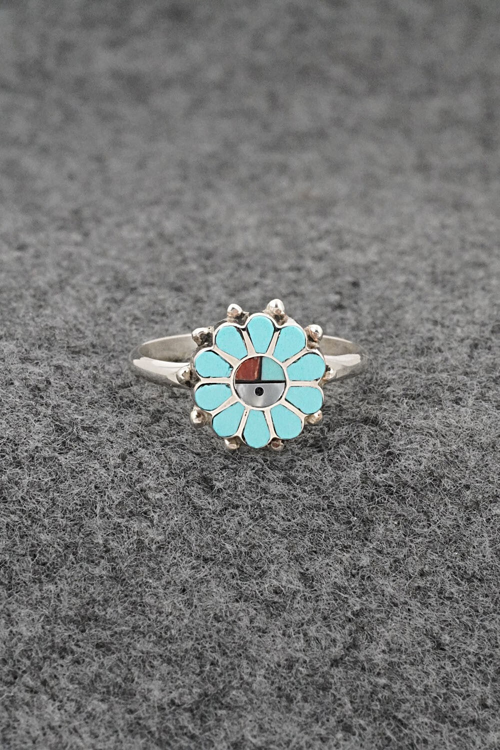 Multi-Stone & Sterling Silver Ring - Maxine Soseeah - Size 7.5