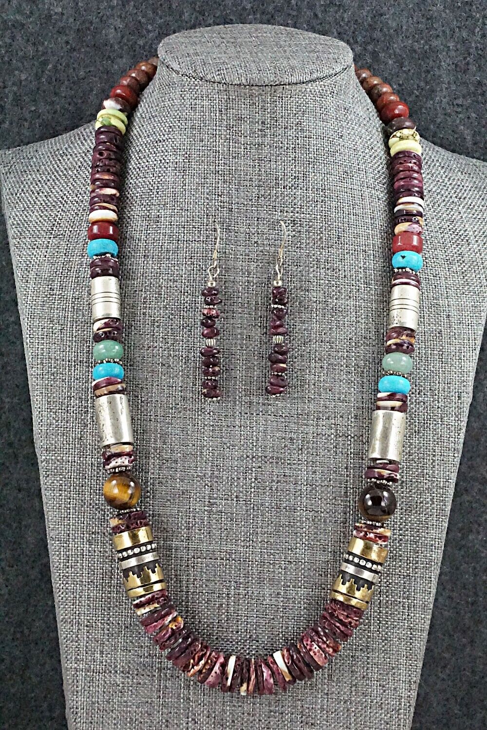 Multi-Stone and Sterling Silver Necklace Set - Tommy Singer