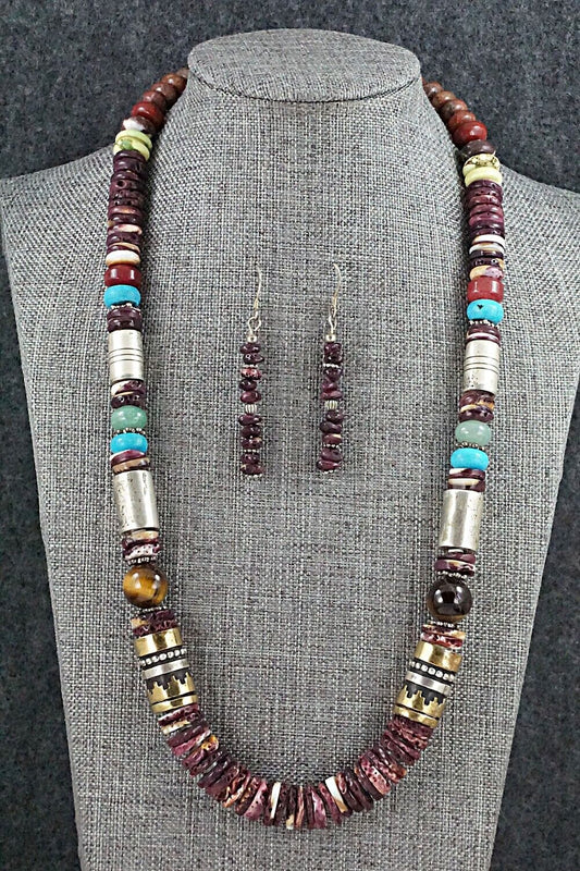 Multi-Stone and Sterling Silver Necklace Set - Tommy Singer
