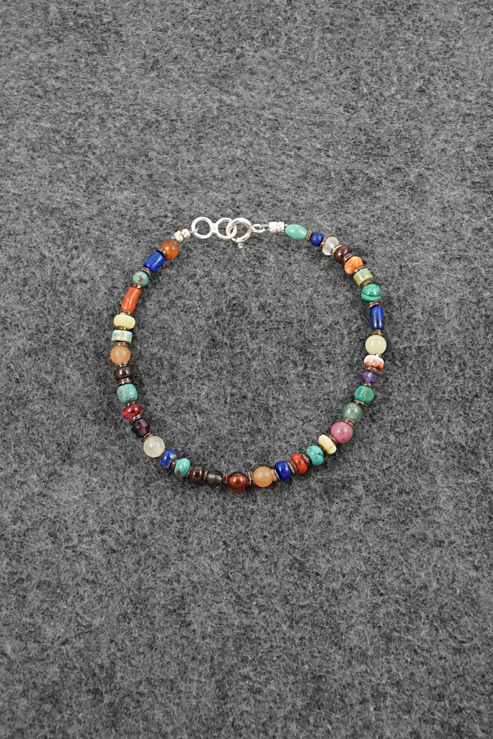 Multi-Stone & Sterling Silver Bracelet - Helen Tsosie