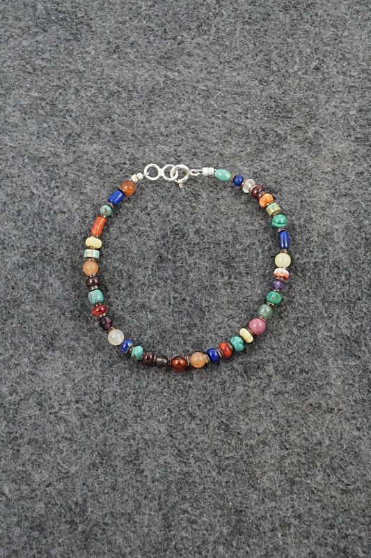 Multi-Stone & Sterling Silver Bracelet - Helen Tsosie