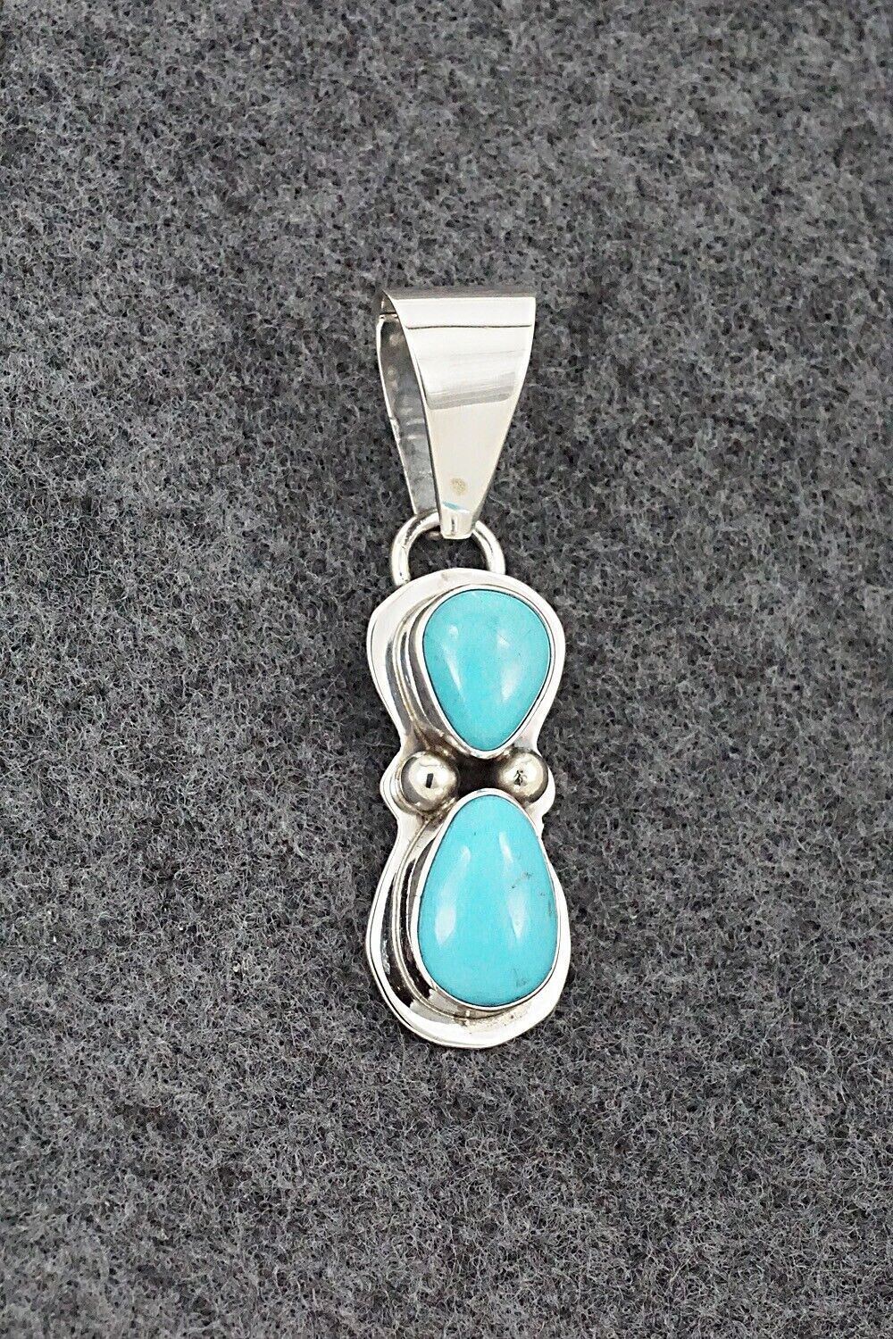 Turquoise & Sterling Silver Pendant - Kathleen Livingston