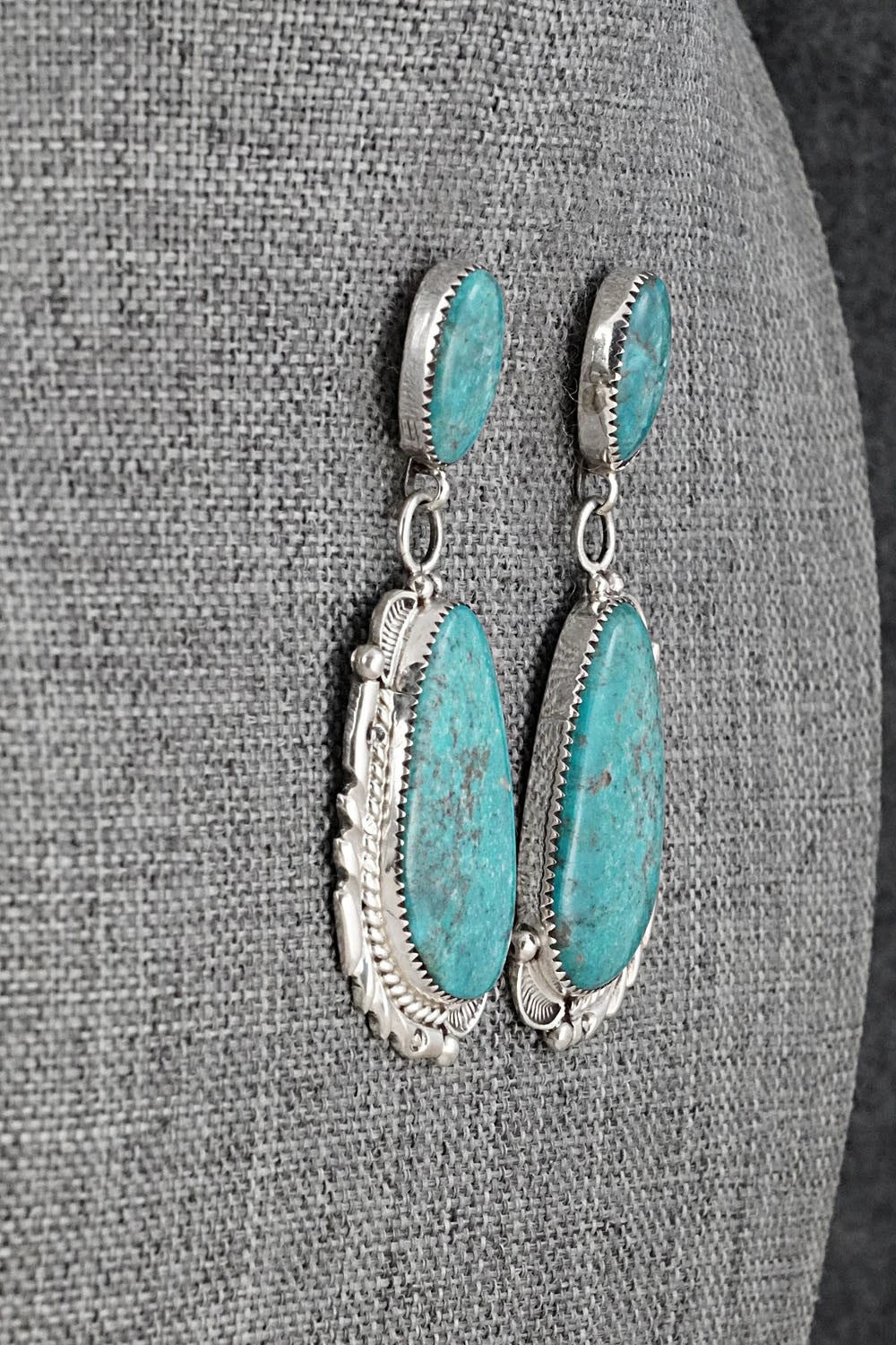 Turquoise & Sterling Silver Earrings - Anthony Brown
