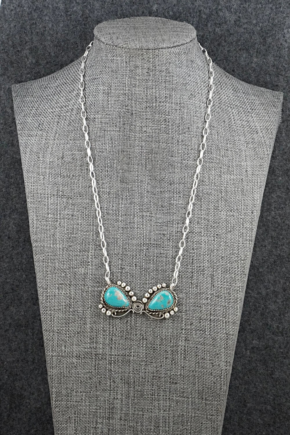 Turquoise & Sterling Silver Necklace - Phil Nez