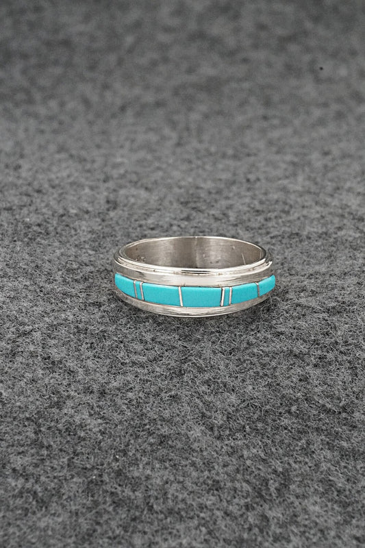 Turquoise & Sterling Silver Ring - Wilbert Muskett Jr. - Size 8.5