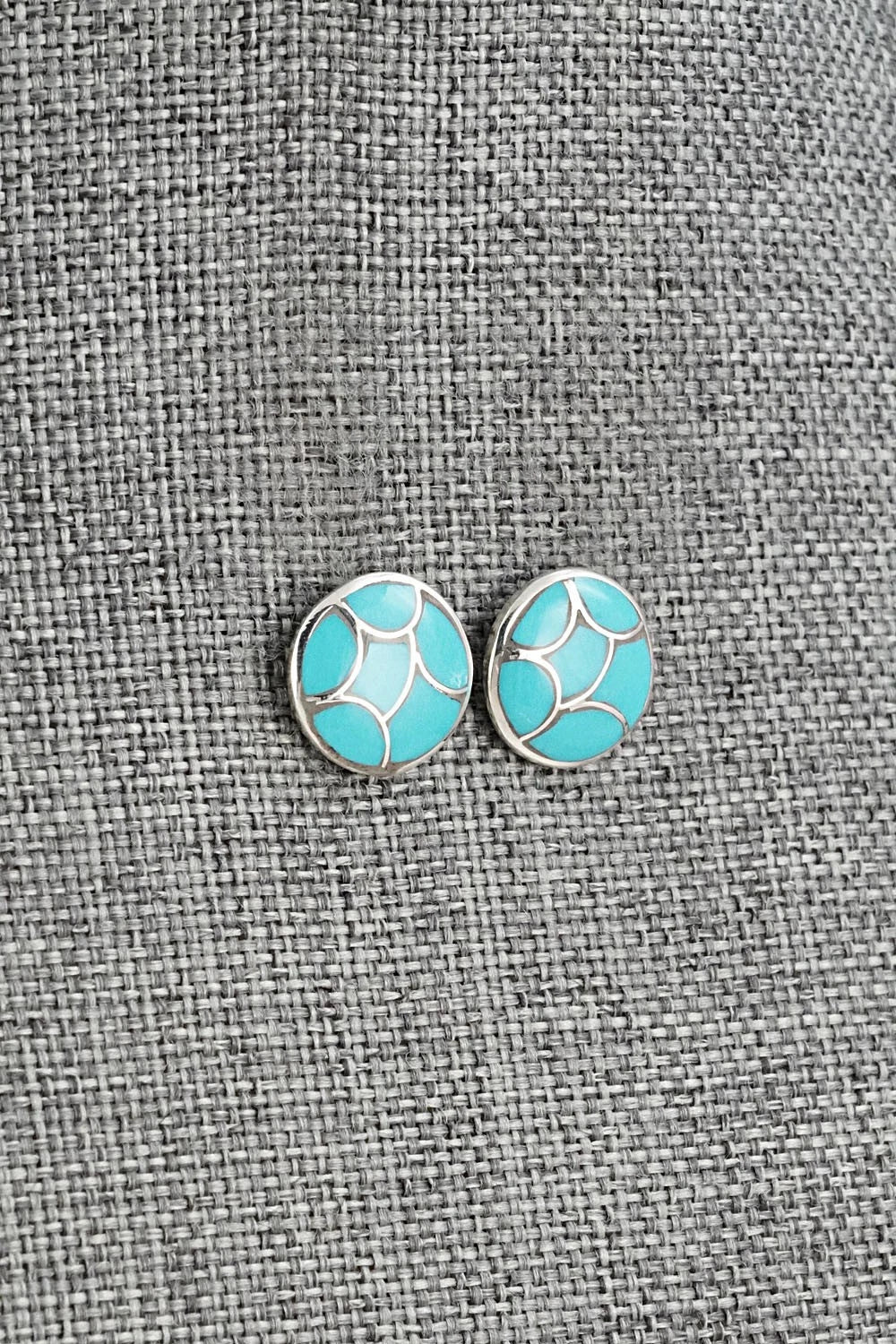 Turquoise & Sterling Silver Earrings - Orena Leekya