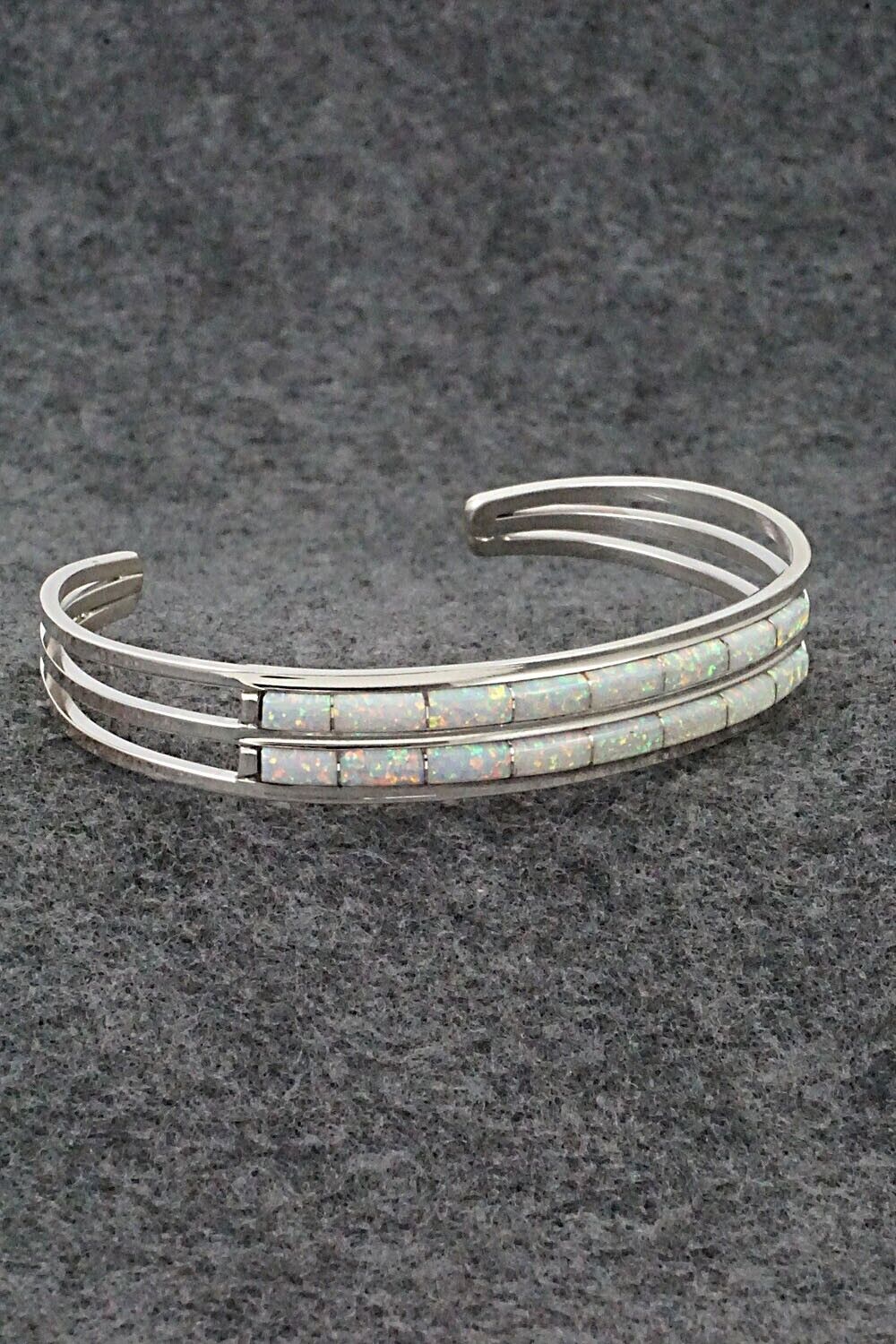 Opalite & Sterling Silver Inlay Bracelet - Anson Wallace