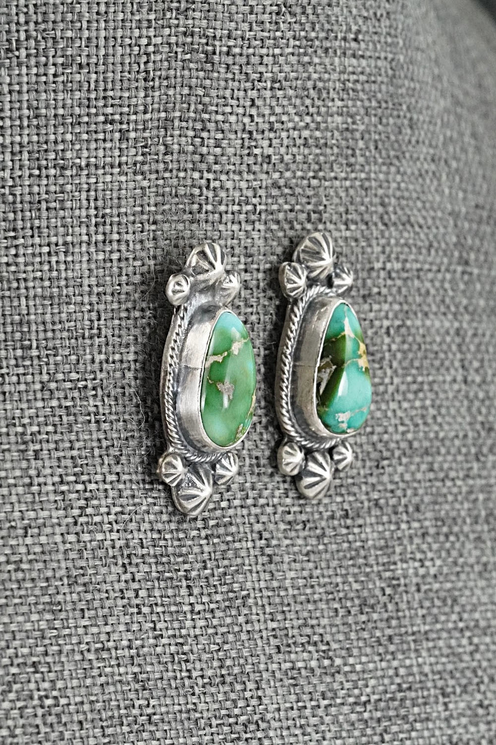 Turquoise & Sterling Silver Squash Blossom Set - Darrin Livingston