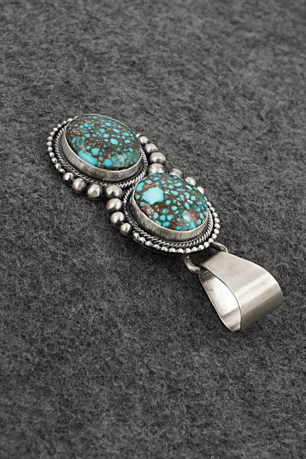 Turquoise & Sterling Silver Pendant - Paul Livingston