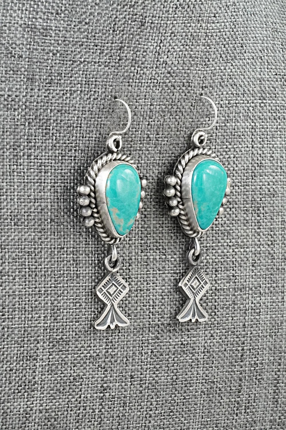Turquoise & Sterling Silver Earrings - Michael Calladitto