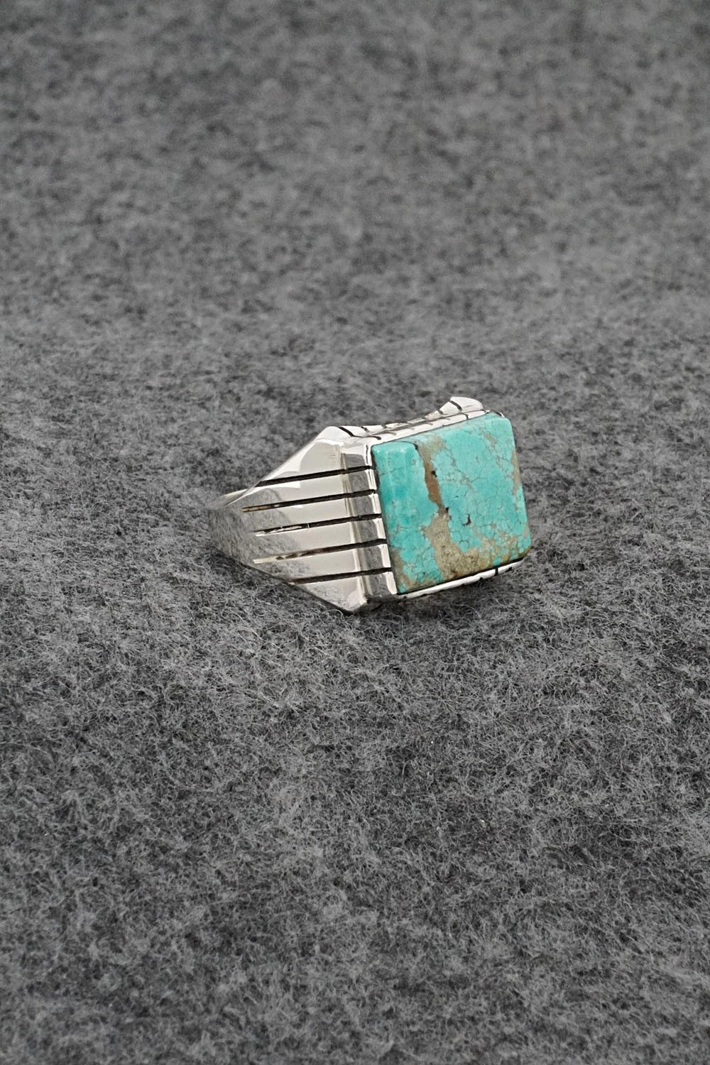 Turquoise & Sterling Silver Ring - Trevor Jack - Size 9.5