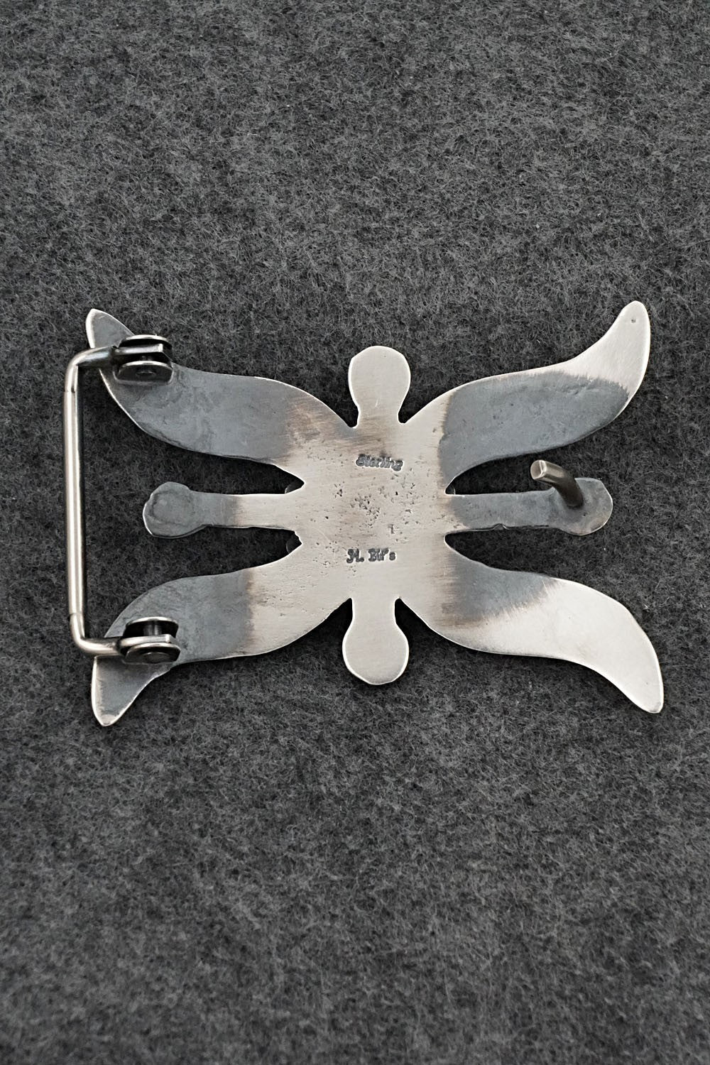 Turquoise & Sterling Silver Belt Buckle - Harrison Bitsue