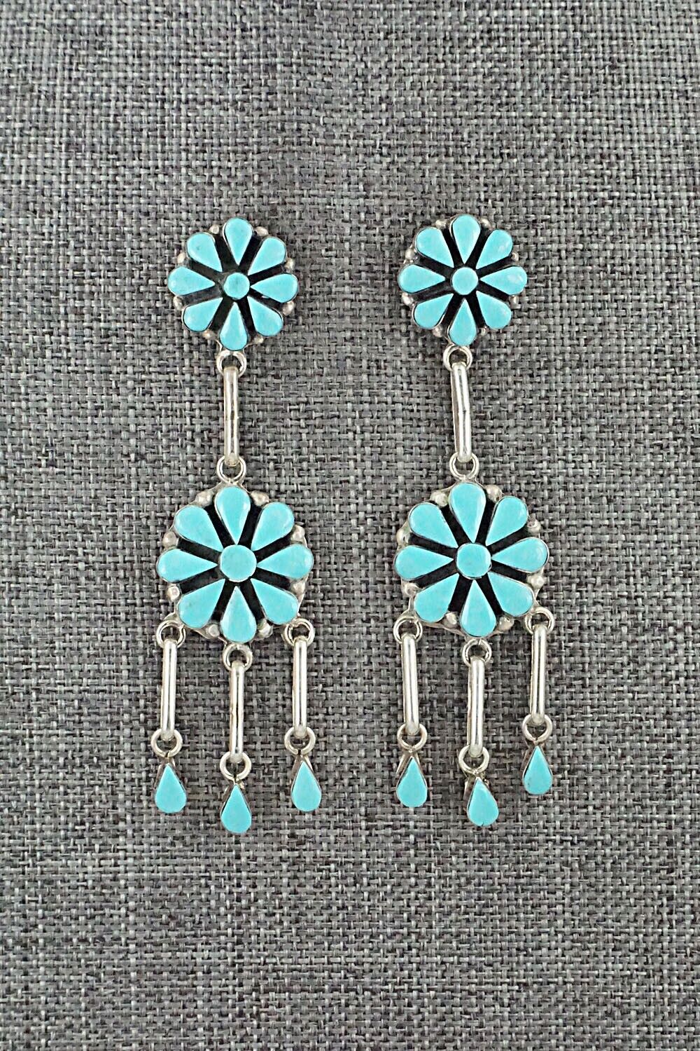 Turquoise & Sterling Silver Earrings - Arlo Kanteena