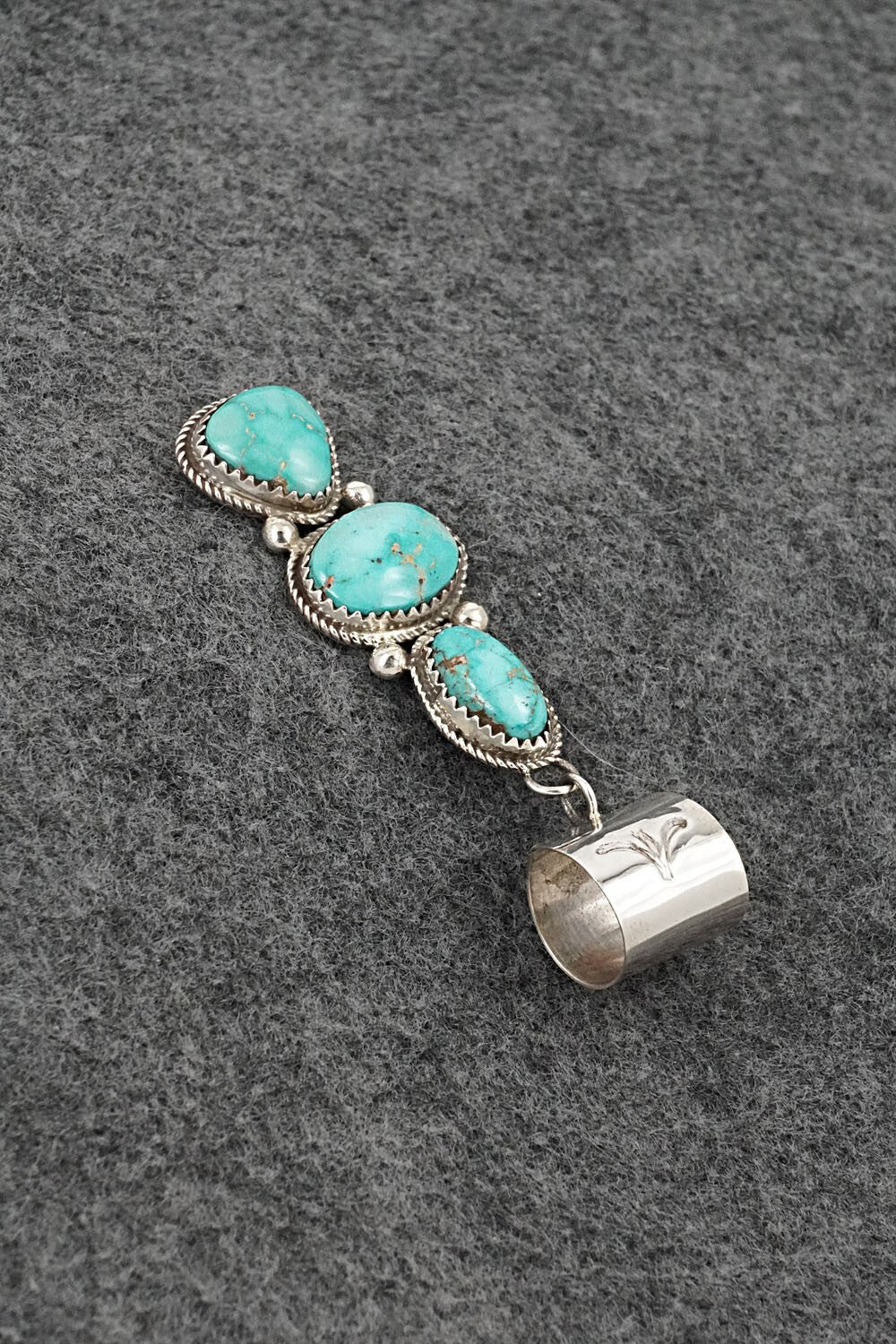 Turquoise & Sterling Silver Pendant - Ernest Hawthorne
