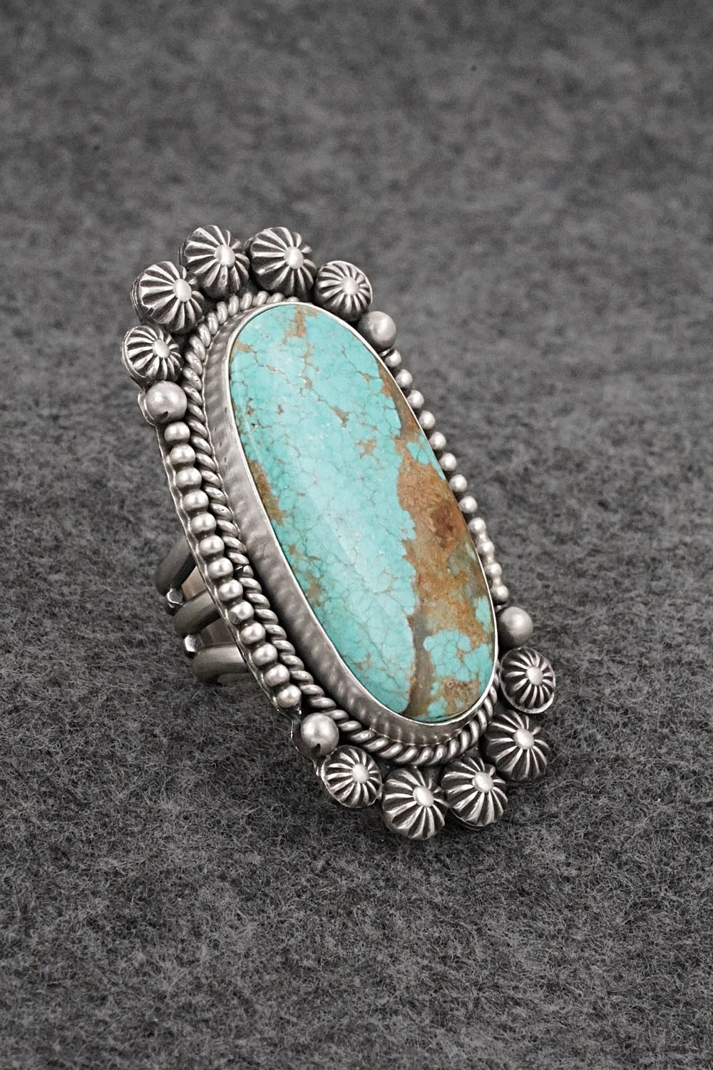 Turquoise & Sterling Silver Ring - Michael Calladitto - Size 7