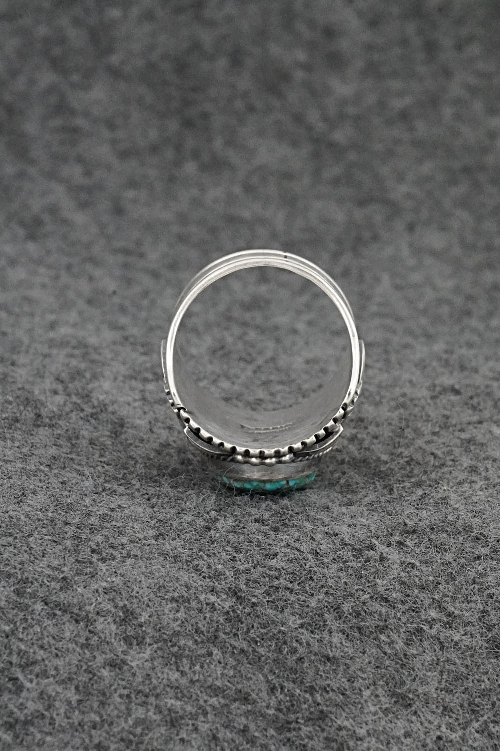 Turquoise & Sterling Silver Ring - Derrick Gordon - Size 10