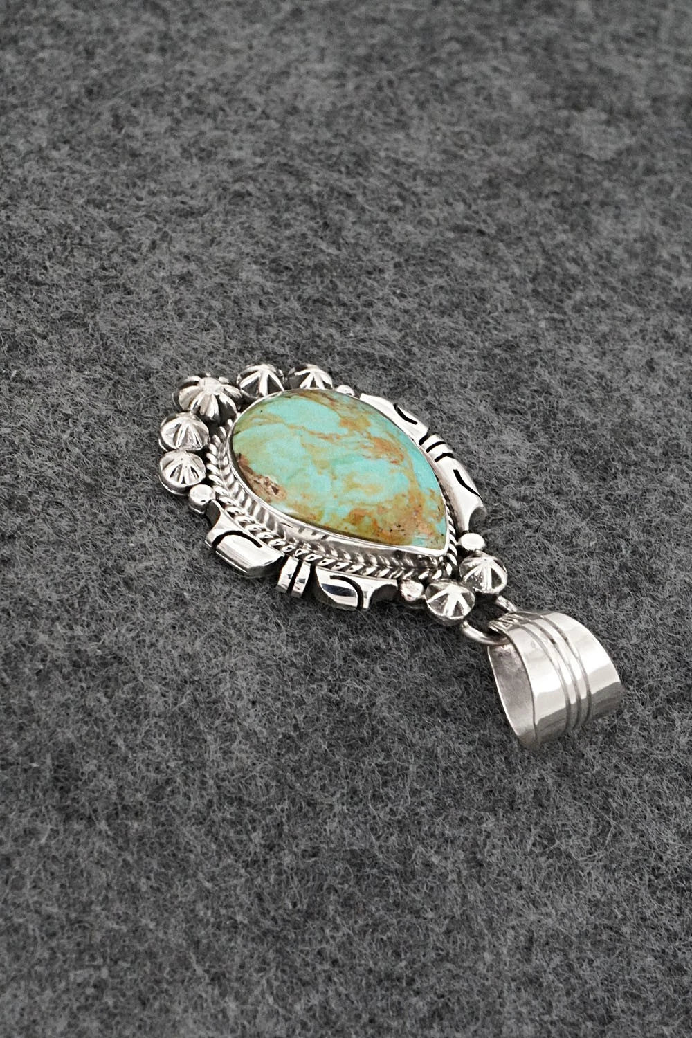 Turquoise & Sterling Silver Pendant - Marita Benally