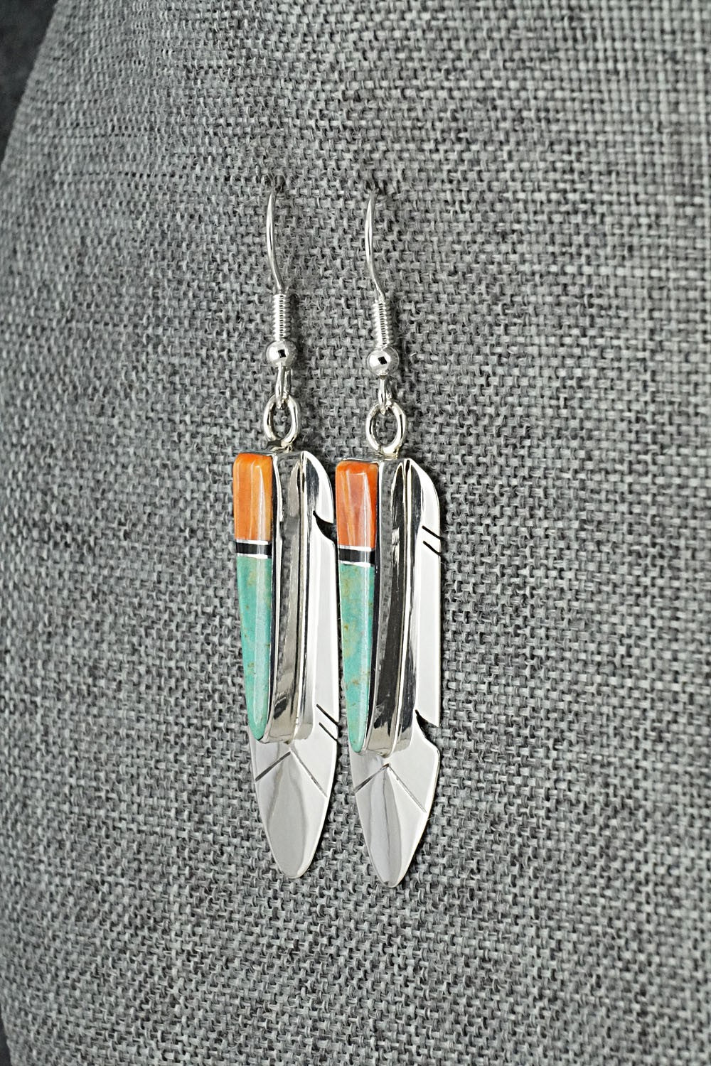 Multi-Stone & Sterling Silver Earrings - Marilyn Yazzie