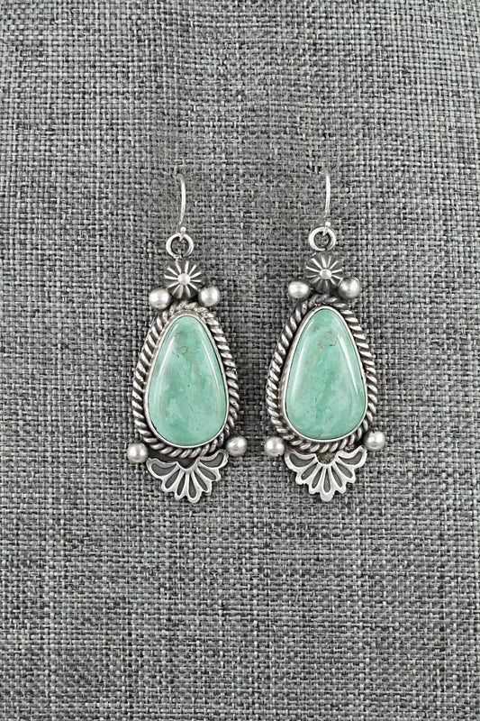 Turquoise & Sterling Silver Earrings - Michael Calladitto