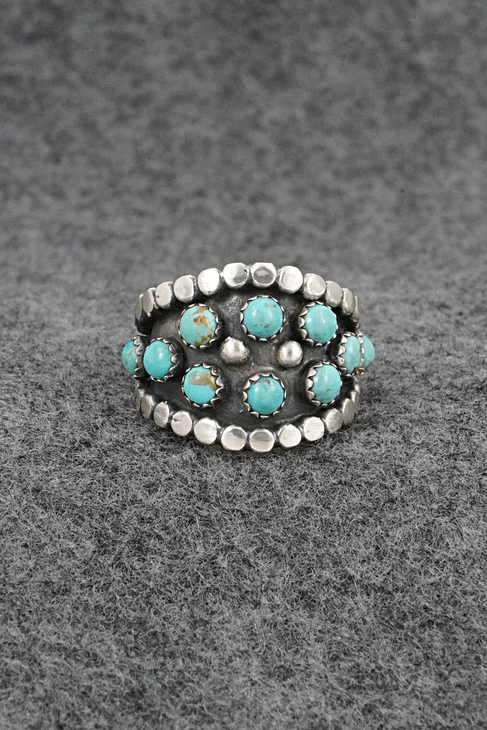 Turquoise & Sterling Silver Ring - Harry B. Yazzie - Size 7